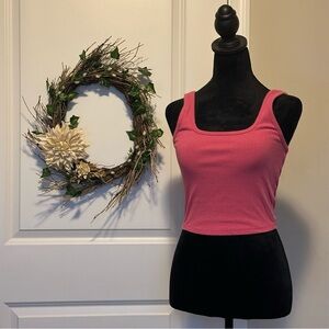 Bozzolo Rose Ribbed Cropped Tank